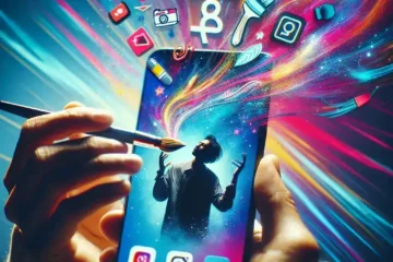 "Guía completa para crear historias atractivas en Instagram: imagen de un smartphone mostrando coloridas Instagram Stories con elementos creativos y consejos visuales"