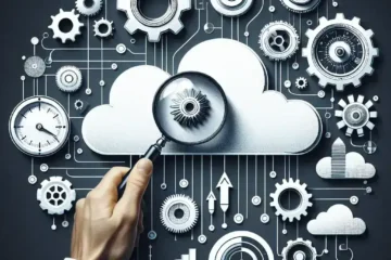 "Infografía sobre herramientas de benchmarking para infraestructura en la nube, destacando métricas clave y estrategias para optimizar el rendimiento en servicios de cloud computing."