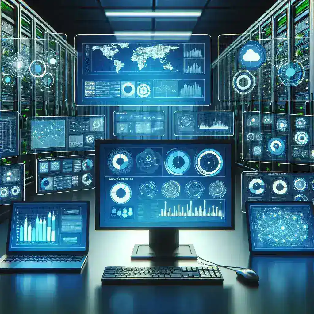 "Imagen ilustrativa de herramientas de monitoreo para servicios críticos de backend, destacando gráficos de rendimiento, alertas en tiempo real y análisis de disponibilidad, en el contexto de una guía completa para garantizar la eficiencia del sistema."